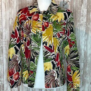 Additions by Chico's Floral Jacket size Small (Chico's 0)